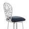 Armen Living Cherie Contemporary 30" Bar Height Barstool in Brushed Stainless Steel Finish and Gray Faux Leather LCCHBABSGR30 - alternate 6